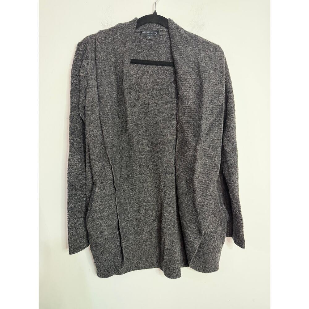 Barefoot Dreams Cozychic Lite Circle cardigan in a dark gray color Sz Medium